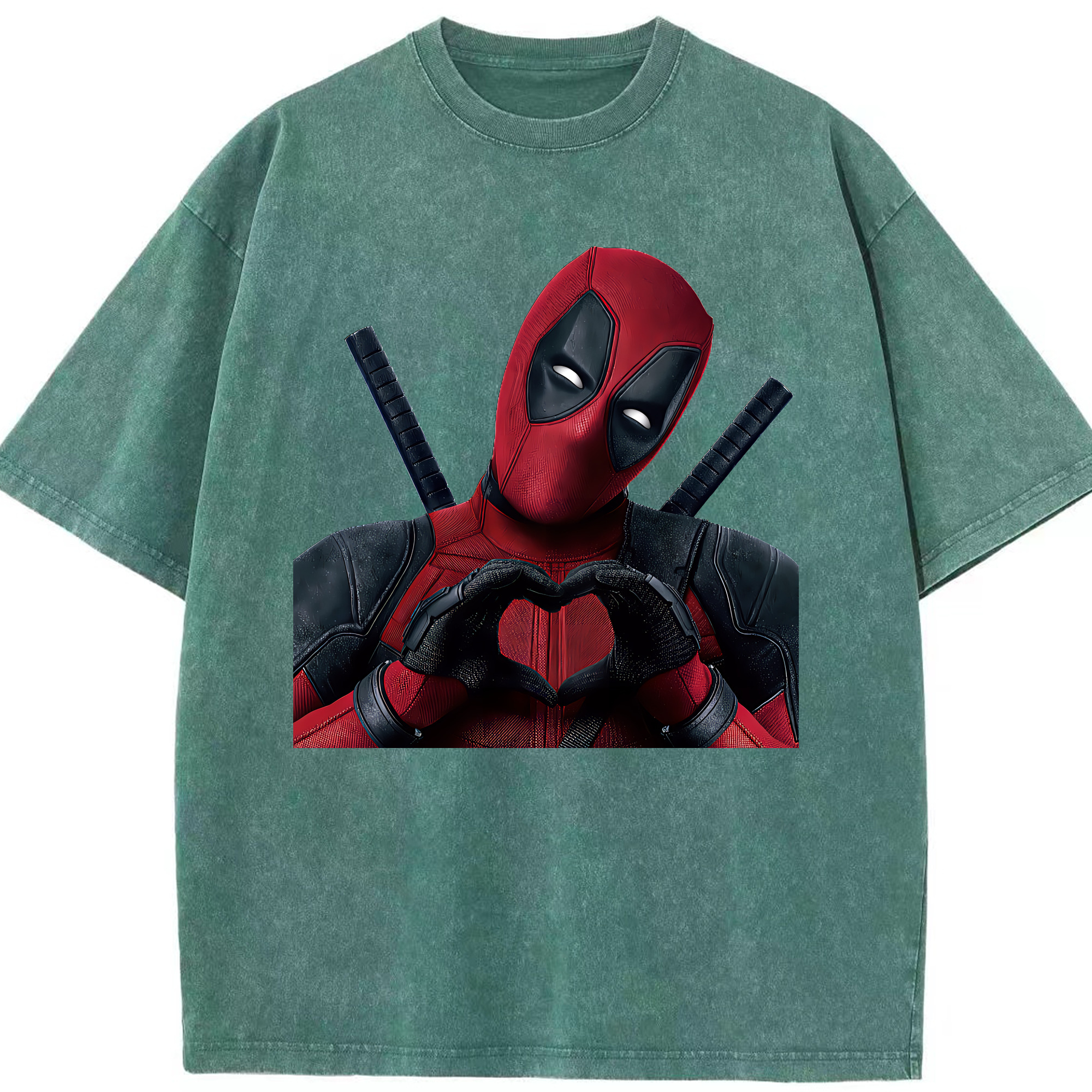 （画像用） Deadpool デッドプール 綿100% ヴィンテージ風 半袖Tシャツ（フロントプリント）